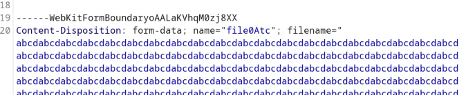 server crash from a file upload with an overlong filename