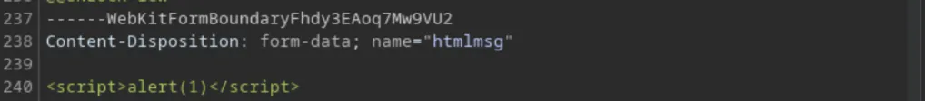 email carrying a malicious JavaScript payload