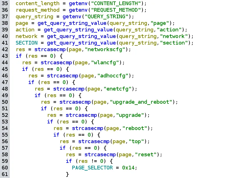 Main function of webconfig
