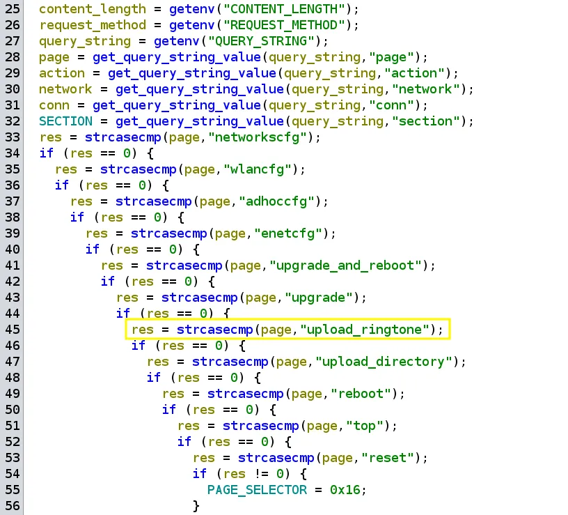 Main function of webconfig that handles uploads